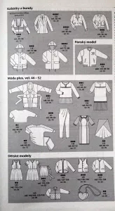 Burda 9/2014 -CZ- časopis se střihovou přílohou Burda 9/2014 -CZ- přehled střihů 2