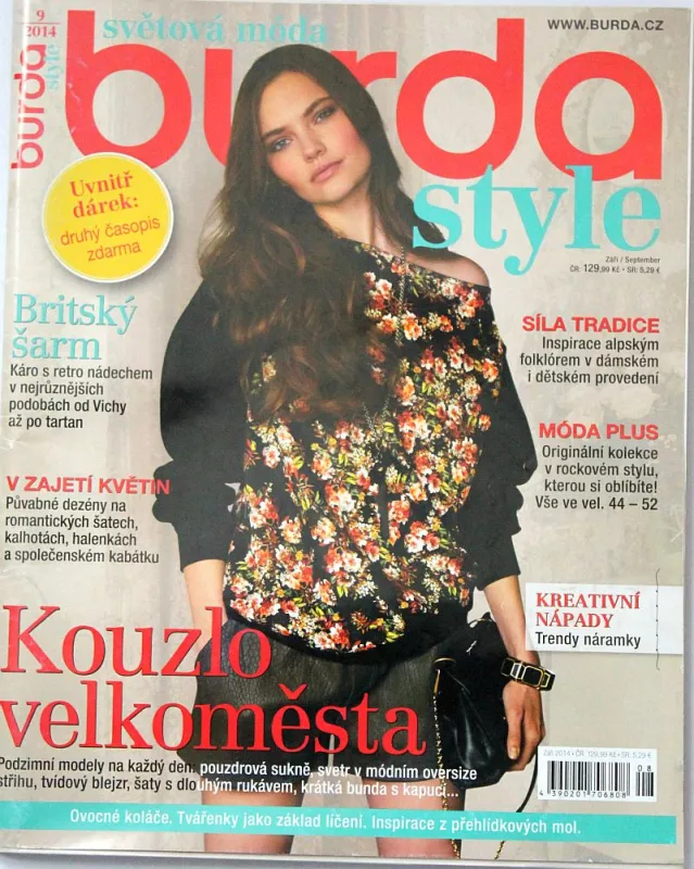 Burda 9/2014 -CZ- časopis se střihovou přílohou