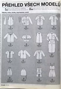 Burda - Halenky, sukně, kalhoty - jaro/léto 2002 -CZ- Burda - Halenky, sukně, kalhoty 2/2002 -CZ- přehled střihů 1