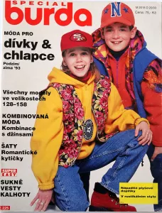 Burda - Móda pro dívky a chlapce 3,4/1993 -CZ- časopis se střihy