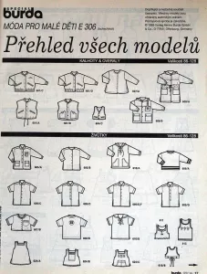 Burda - Móda pro malé děti jaro/léto 1995 -CZ- časopis se střihy Burda - Móda pro malé děti Jaro/Léto 1995 -CZ- přehled střihů 1