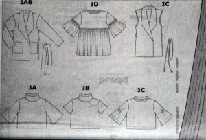 Burda - Šití krok za krokem 2/2017 -PL- časopis s podrobnými návody a střihy na šití Burda - Šití krok za krokem 2/2017 -PL- přehled střihů 2
