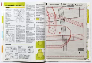 Burda - Začínáme se šitím 7/2002 -CZ- časopis se střihy Burda - Začínáme se šitím 7/2002 -CZ- ukázka podrobného návodu