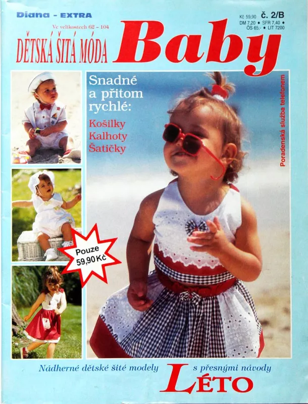 Diana - Dětská šitá móda "BABY" -CZ- časopis se střihy