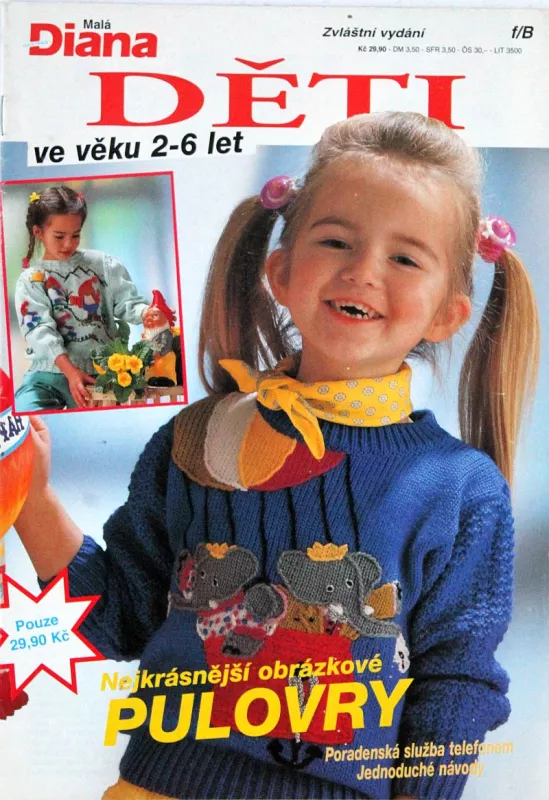 Malá Diana - Děti - nejkrásnější obrázkové pulovry f/B -CZ-
