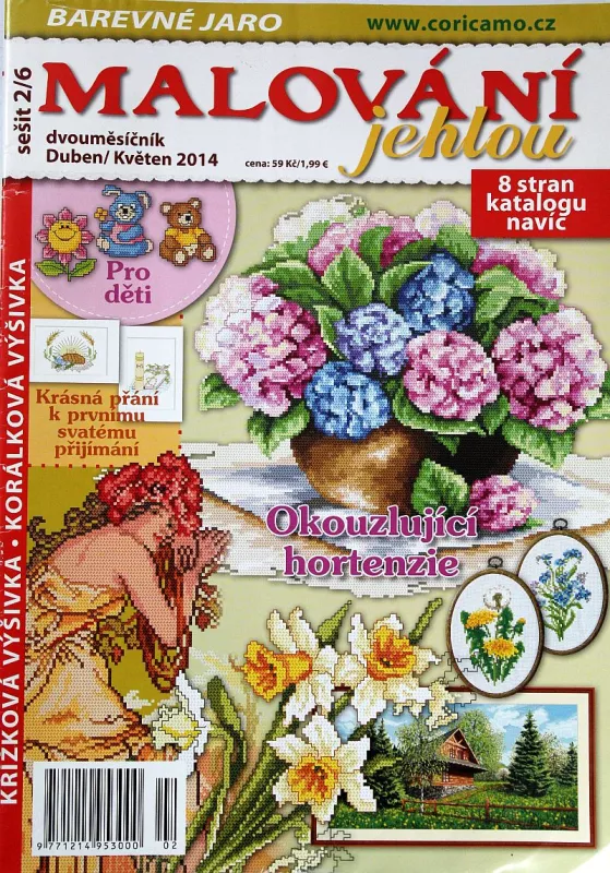Malování jehlou 4,5/2014 -CZ- časopis pro křížkové a korálkové vyšívání