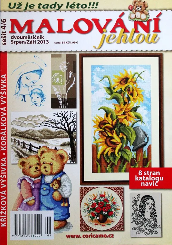 Malování jehlou 8,9/2013 -CZ- časopis pro křížkovou výšivku