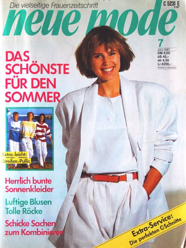 Neue Mode 7/1987 -N- časopis se střihy