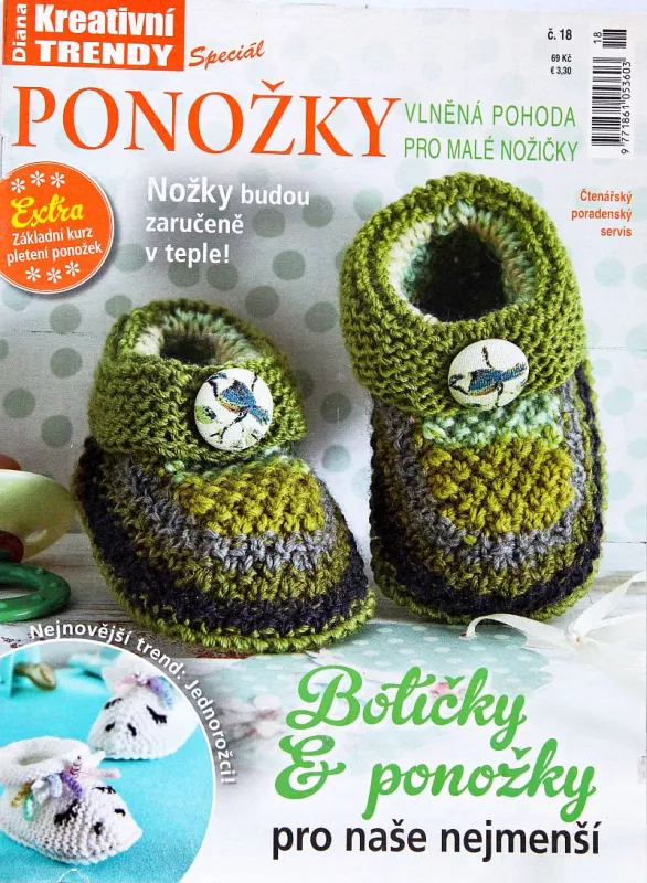 Ponožky č. 18 -CZ- malý časopis pro pletení a háčkování