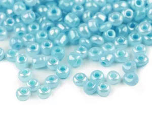 Rokajl 5/0 - 4,5 mm perleťový, neprůhledný - modrá světlá