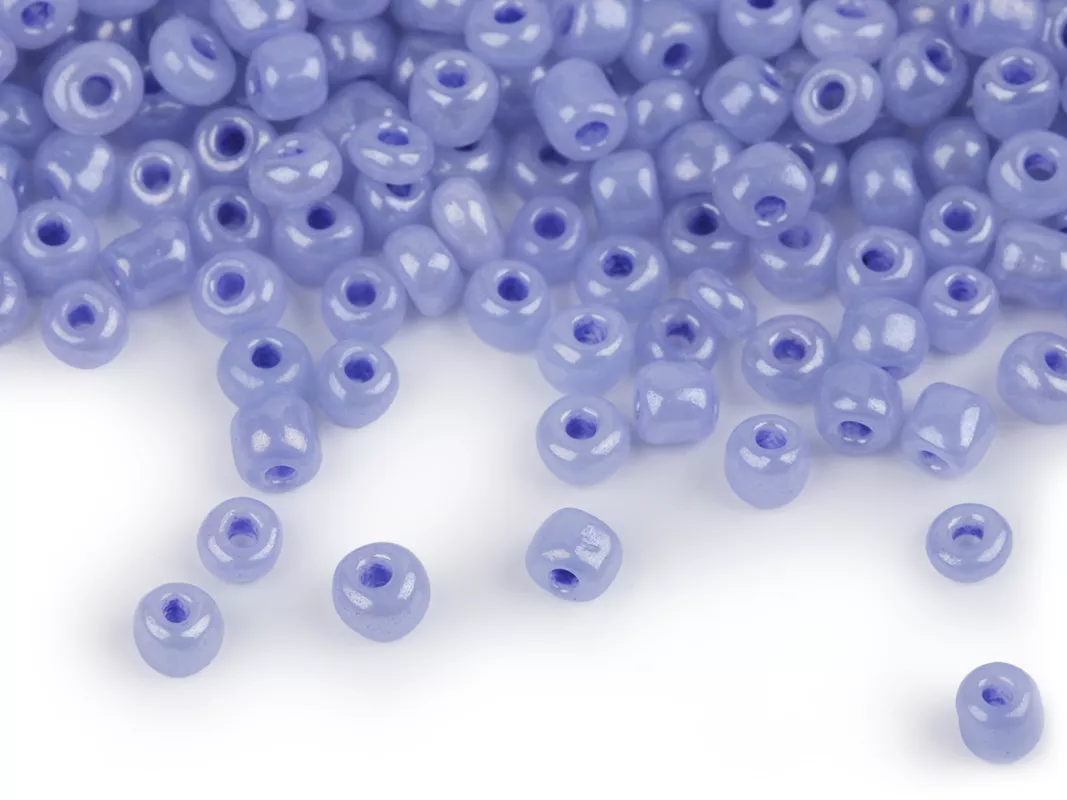 Rokajl 5/0 - 4,5 mm perleťový, neprůhledný - modrofialkový