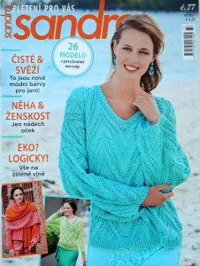 Sandra - pletení pro Vás č.77 -CZ- Něha a ženskost