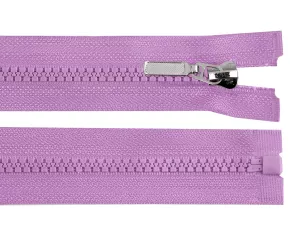 Zip kostěný No 5 délka 30 cm s ozdobným jezdcem - lila