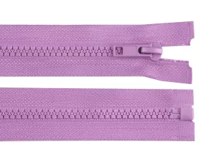 Zip kostěný No 5 délka 70 cm bundový - fialová lila