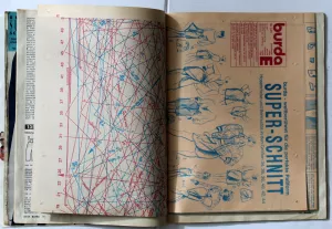 Burda 1/1991 -N- časopis se střihy Burda 1/1991 -N- ukázka střihové přílohy+super střih