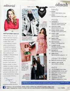 Burda 1/2015 -CZ- časopis se střihy Burda 1/2015 -CZ- obsah časopisu