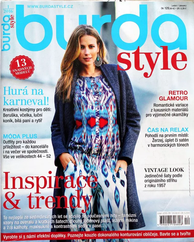 Burda 1/2016 -CZ- časopis se střihy