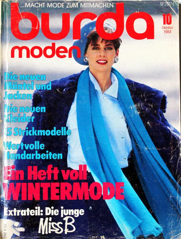 Burda 10/1984 -N- časopis se střihy