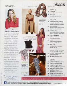 Burda 11/2015 -CZ- časopis se střihy Burda 11/2015 -CZ- obsah čísla
