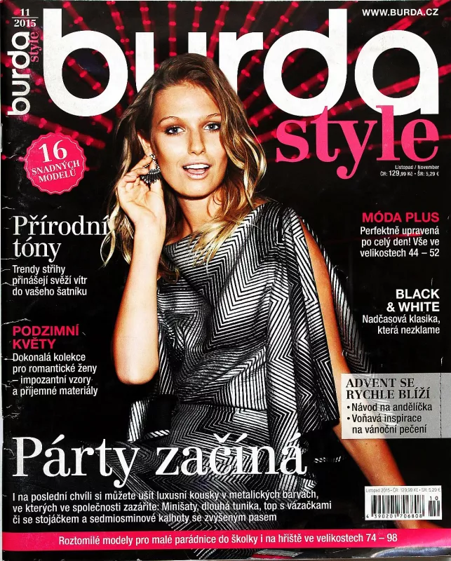 Burda 11/2015 -CZ- časopis se střihy
