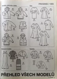 Burda 12/1995 -CZ- přehled střihů 1