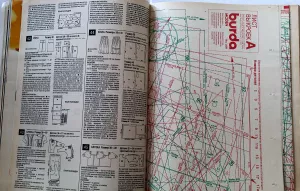 Burda 2/1988 v němčině Burda 2/1988 -R- nepoužitá střihová příloha všitá v časopise