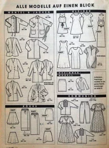 Burda 2/1995 - N- časopis se střihy Burda 2/1995 -N- přehled střihů 2