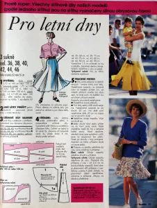 Burda 5/1991 -CZ- časopis se střihy Burda 5/1991 -CZ- ukázka z časopisu 6