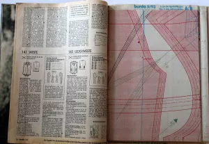 Burda 5/1993 -N- nepoužitá střihová příloha