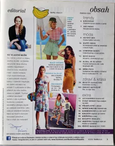 Burda 6/2015-CZ- časopis se střihy Burda 6/2015 -CZ- obsah časopisu