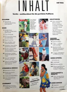 Burda 7/1993 -N- obsah časopisu