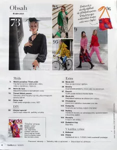 Burda style 10/2023 -CZ- časopis se střihy Burda 10/2023 -CZ- obsah časopisu