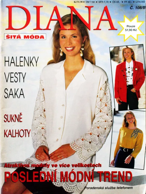 Diana - šitá móda č. 108/B -CZ- časopis se střihy