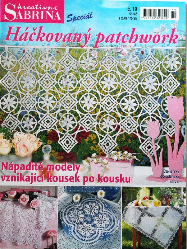 Háčkovaný patchwork č. 19 -CZ-