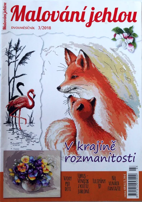 Malování jehlou 3/2018 -CZ- časopis pro křížk.výšivku - dvouměsíčník