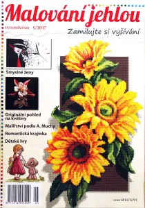 Malování jehlou 5/2017 -CZ- časopis pro kř.výšivku - dvouměsíčník