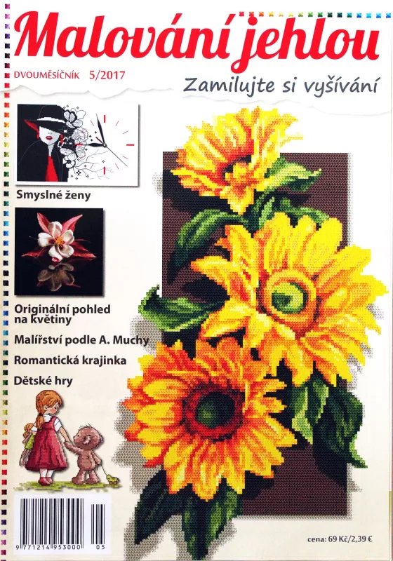 Malování jehlou 5/2017 -CZ- časopis pro kř.výšivku - dvouměsíčník