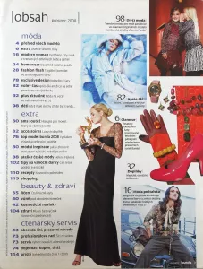 Burda 12/2008 -CZ- časopis se střihy Burda 12/2008 -CZ- obsah časopisu
