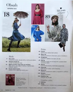 Burda 11/2023 -CZ- obsah časopisu