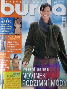 Burda 10/2001 -CZ- časopis se střihy