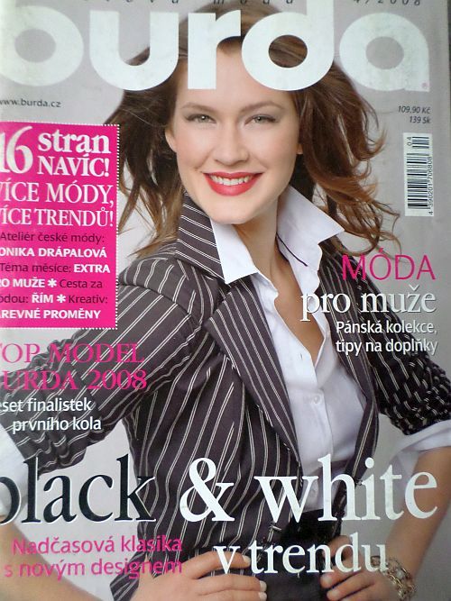 Burda 4/2008 v češtině se střihovou přílohou