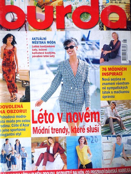 Burda 5/1999 -CZ- časopis se střihy