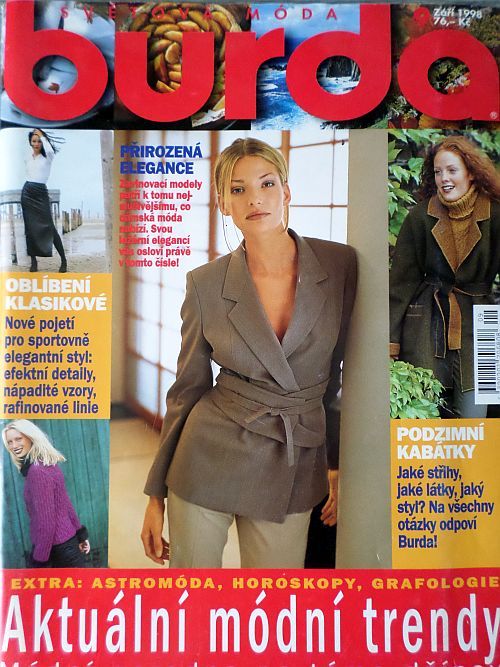 Burda 9/1998 -CZ- časopis se střihy časopis Burda 9/1998 v češtině
