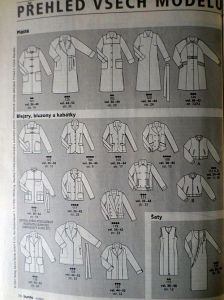Burda 9/2001 - přehled střihů