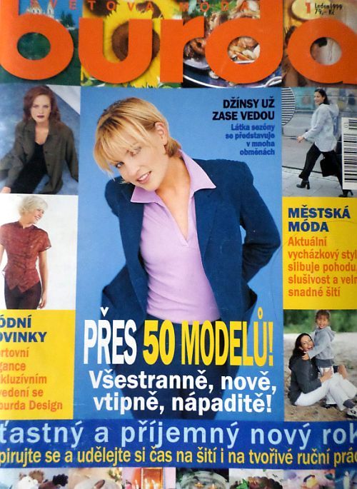 Burda 1/1999 -CZ- časopis se střihovou přílohou