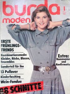 časopis Burda 1/1987 v němčině