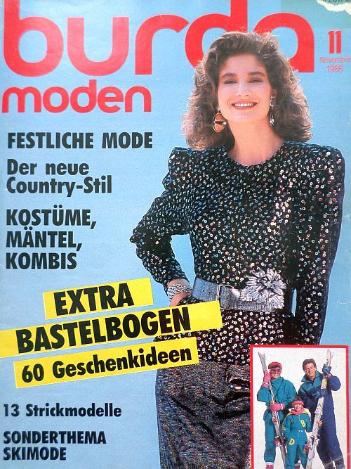časopis Burda 11/1986 v němčině