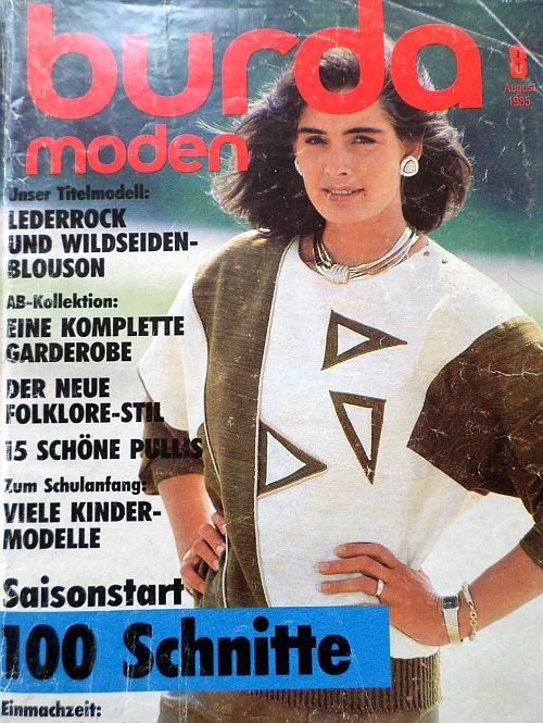 časopis Burda 8/1985 v němčině