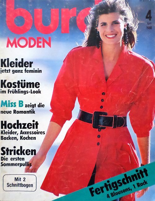 Burda 4/1988 -N- časopis se střihy