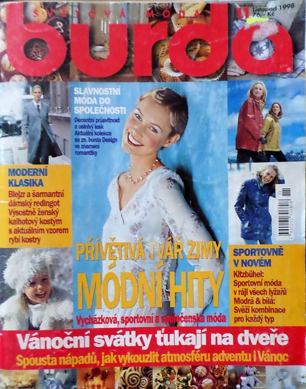 Burda 11/1998 -CZ- časopis se střihy Burda 11/1998 v češtině